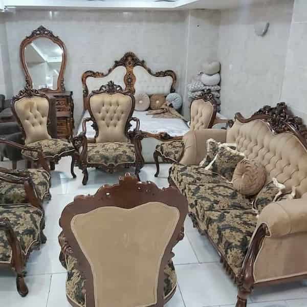 تصویر 4 از خرید و قیمت مبل 9نفره دو رو منبت + فروش عمده